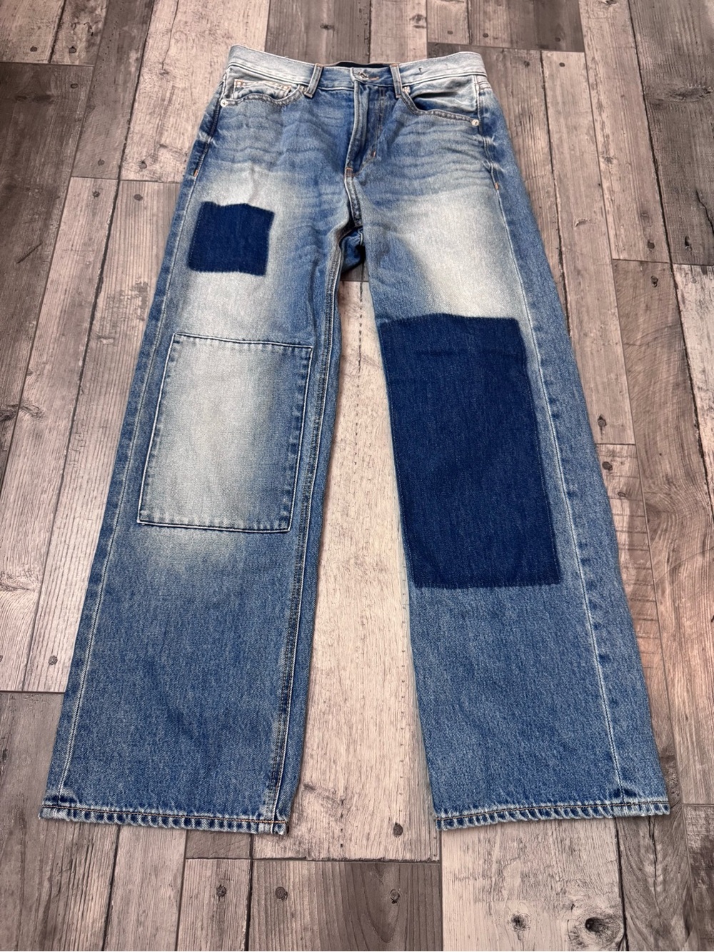 Veronica Beard Dylan High Rise Patchwork Straight-Leg Ankle Jeans $398 Size 26 - Picture 3 of 12